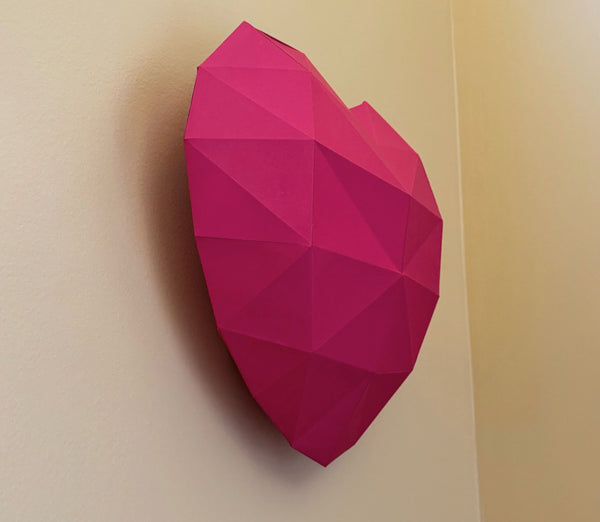 Papercraft World Hanging Heart Papercraft Wall Art