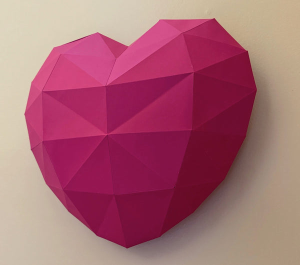 papercraft world Hanging Heart Papercraft Wall Art