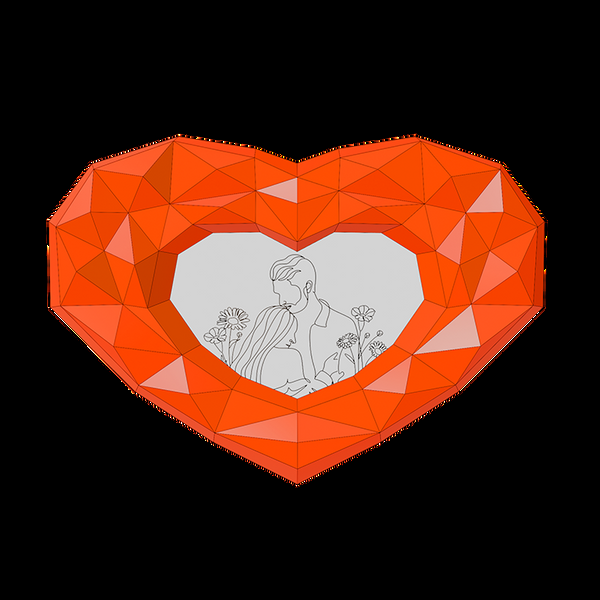 Papercraft World Heart Photo Frame Wall Art