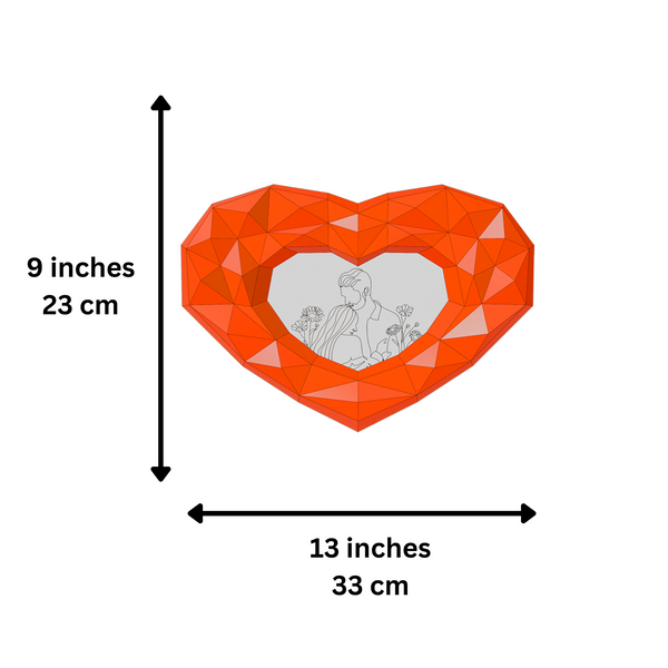 Papercraft World Heart Photo Frame Wall Art