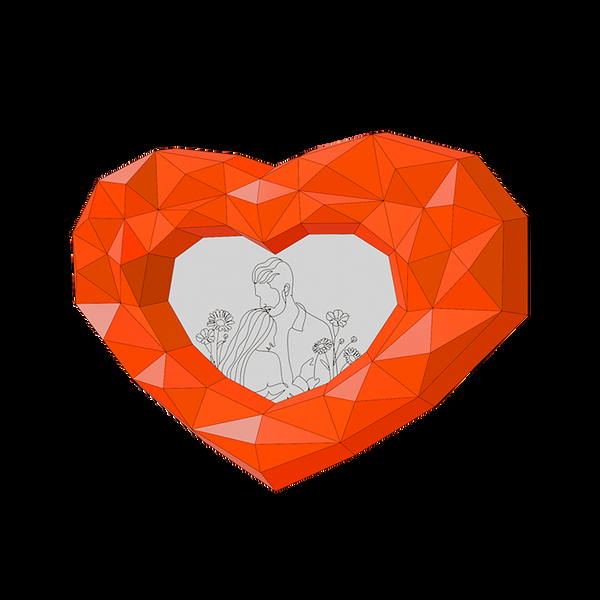 Papercraft World Heart Photo Frame Wall Art