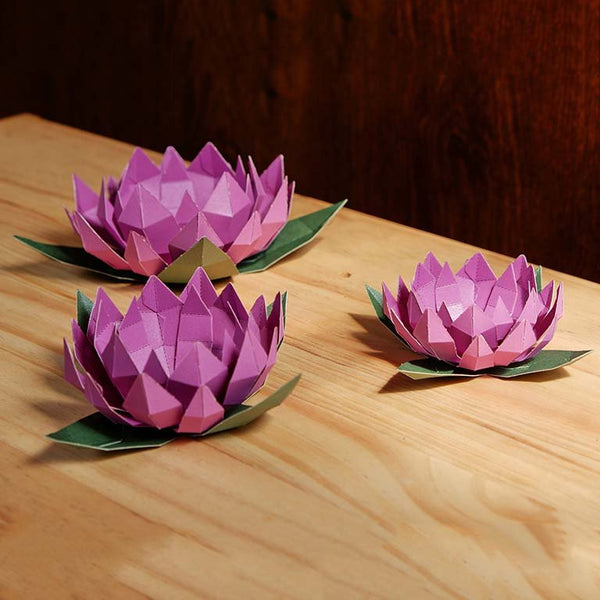 Papercraft World Lotus Paper Craft Flower - Low Poly
