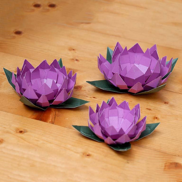 Papercraft World Lotus Paper Craft Flower - Low Poly