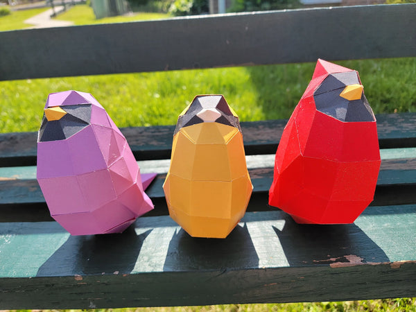 Papercraft World Low Poly Bird Model