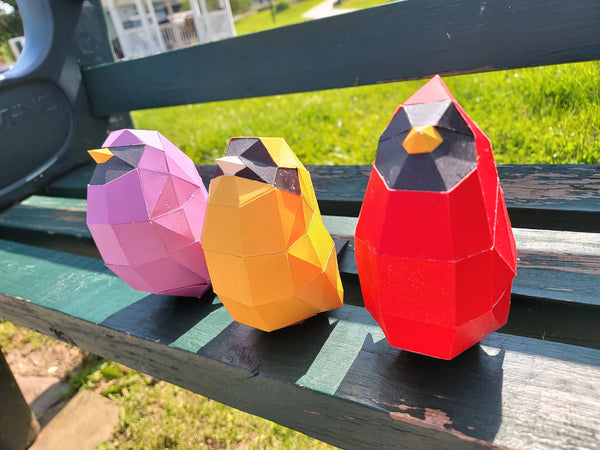 Papercraft World Low Poly Bird Model