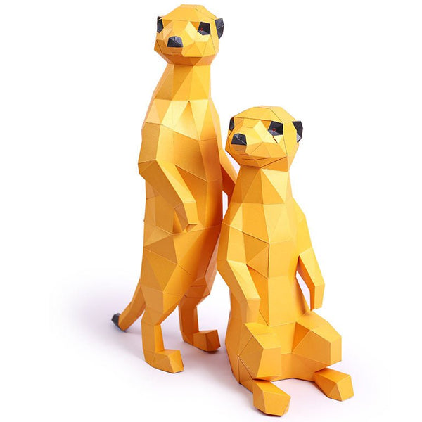Papercraft World Meerkats 3D Paper Model