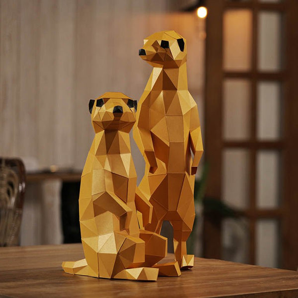 papercraft world Meerkats 3D Paper Model