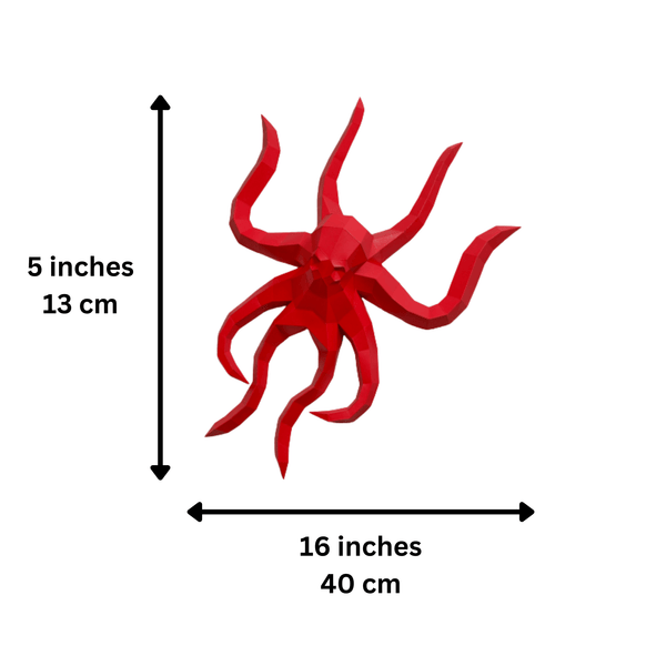 Papercraft World Octopus Wall Art