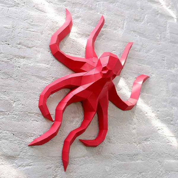 papercraft world Octopus Wall Art