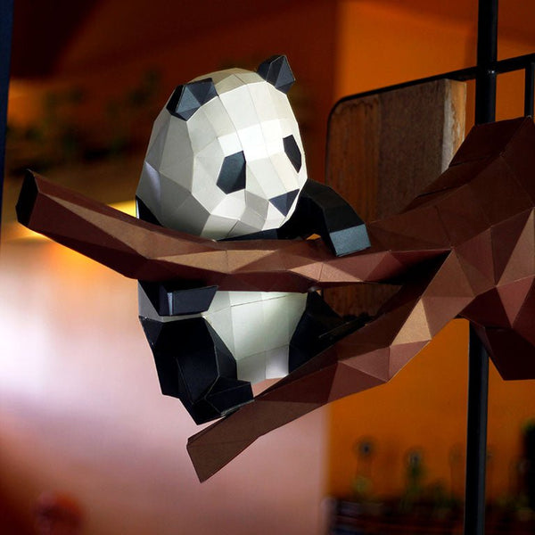papercraft world Panda Model Paper Wall Art
