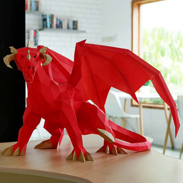 Papercraft World Red Dragon Model