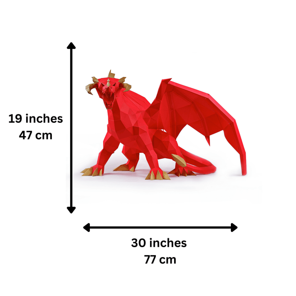 Papercraft World Red Dragon Model