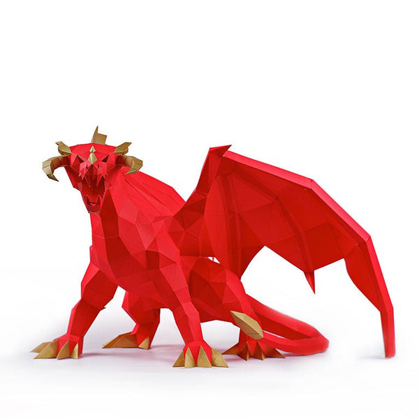 papercraft world Red Dragon Model