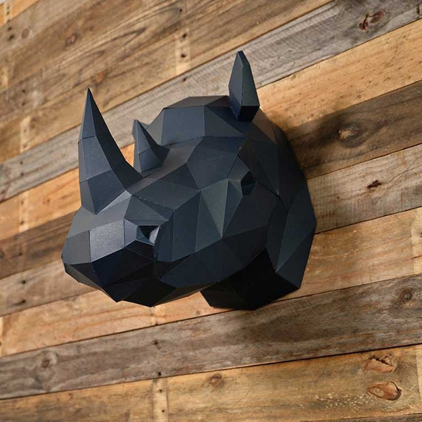 Papercraft World Rhino Head Wall Art - Paper Model