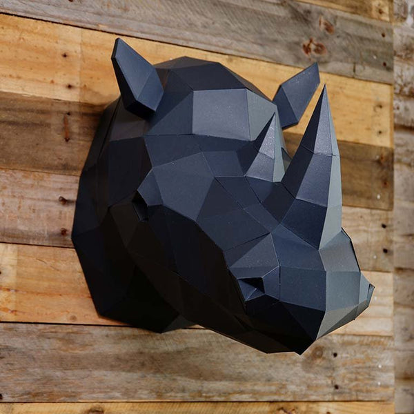 Papercraft World Rhino Head Wall Art - Paper Model