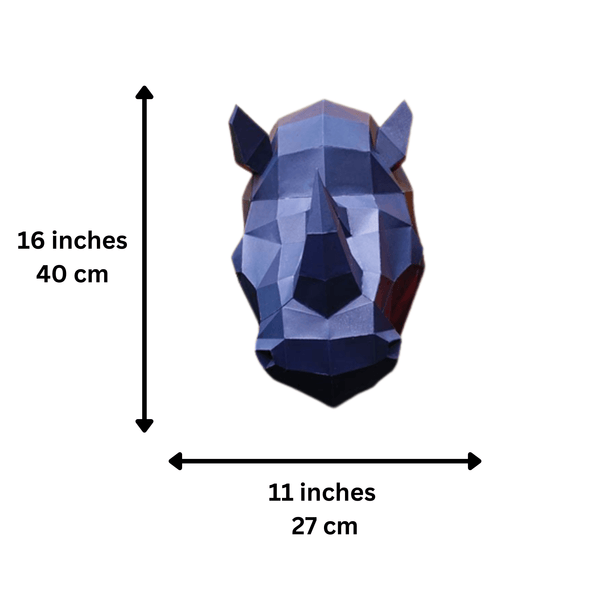 Papercraft World Rhino Head Wall Art - Paper Model