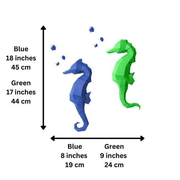 Papercraft World Seahorses Wall Art
