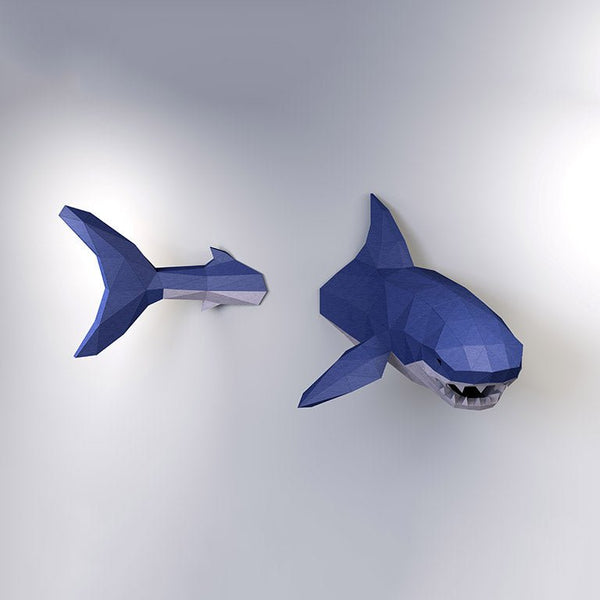 Papercraft World Shark Wall Art