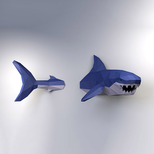 Papercraft World Shark Wall Art