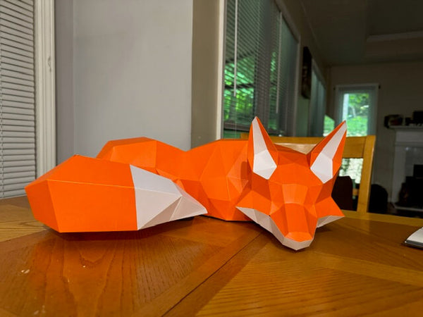 Papercraft World Sleeping Fox Model
