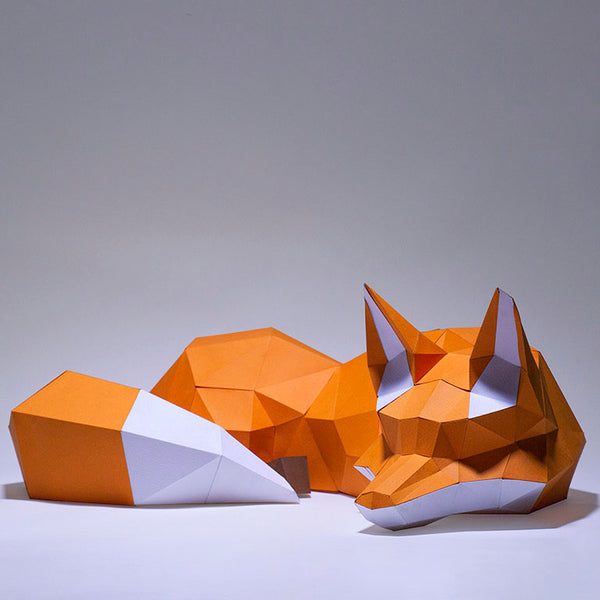 Papercraft World Sleeping Fox Model