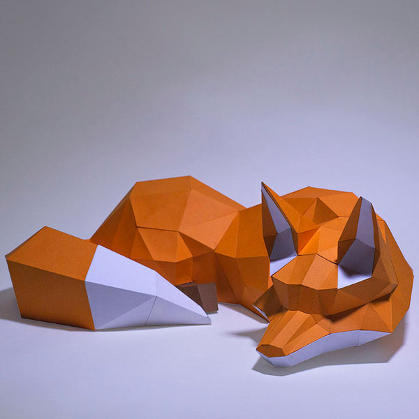 Papercraft World Sleeping Fox Model