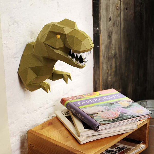 papercraft world T-Rex Wall Art