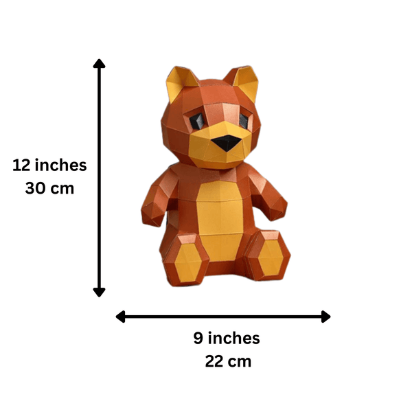 Papercraft World Teddy Bear 3D Paper Model Lamp