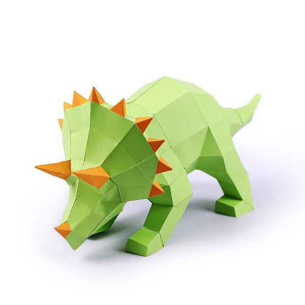 Papercraft World Triceratops 3D Paper Model Lamp