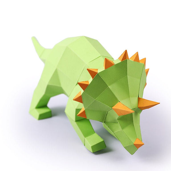 Papercraft World Triceratops 3D Paper Model Lamp