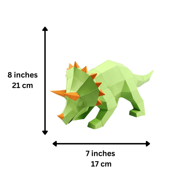 Papercraft World Triceratops 3D Paper Model Lamp