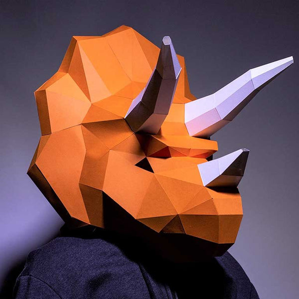 papercraft world Triceratops Mask