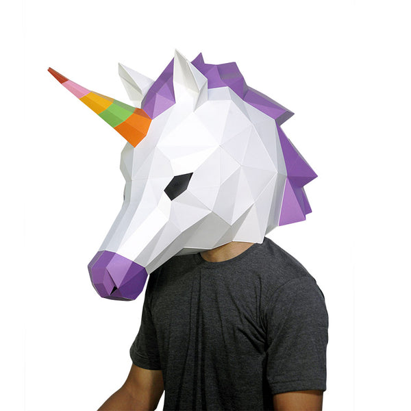papercraft world Unicorn Head Mask