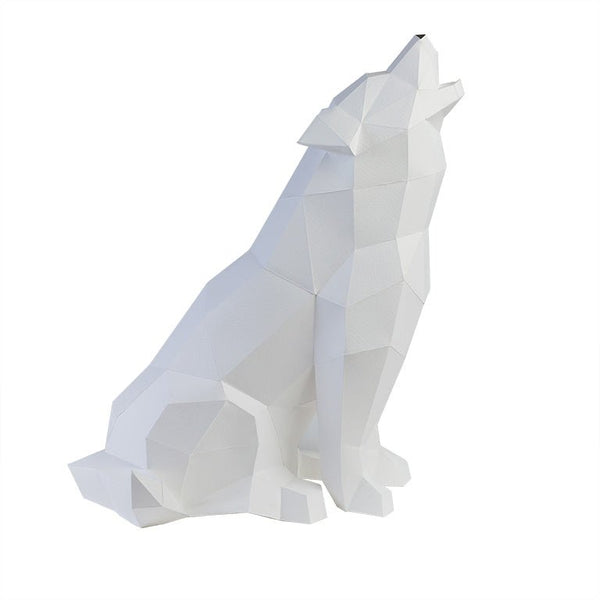 Papercraft World Wolf 3D Paper Model Lamp