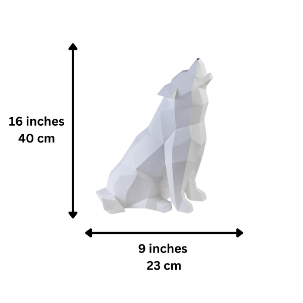 Papercraft World Wolf 3D Paper Model Lamp
