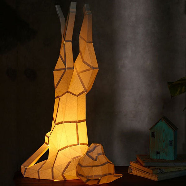 papercraft world Yoga Cat 3D Paper Model Lamp