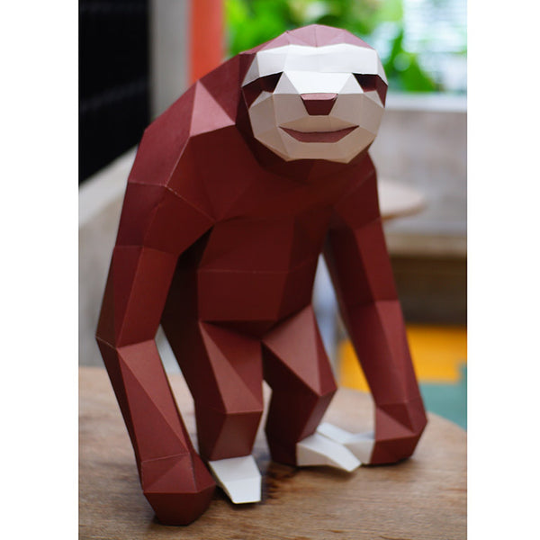 papercraft world Standing Sloth Model - Digital PDF Template