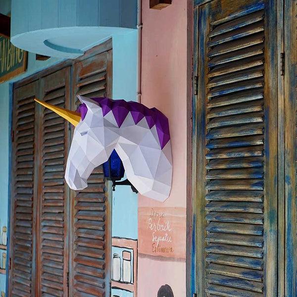 Papercraft World Unicorn Head Wall Mount For Home Decor (DIY Papercraft)