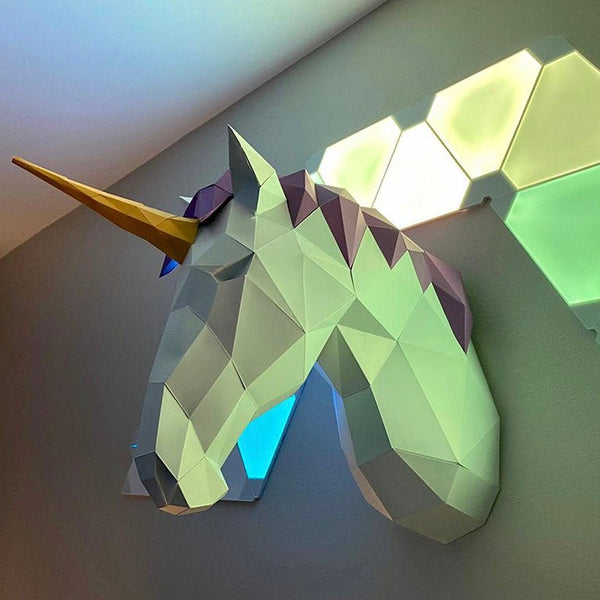 Papercraft World Unicorn Head Wall Mount For Home Decor (DIY Papercraft)