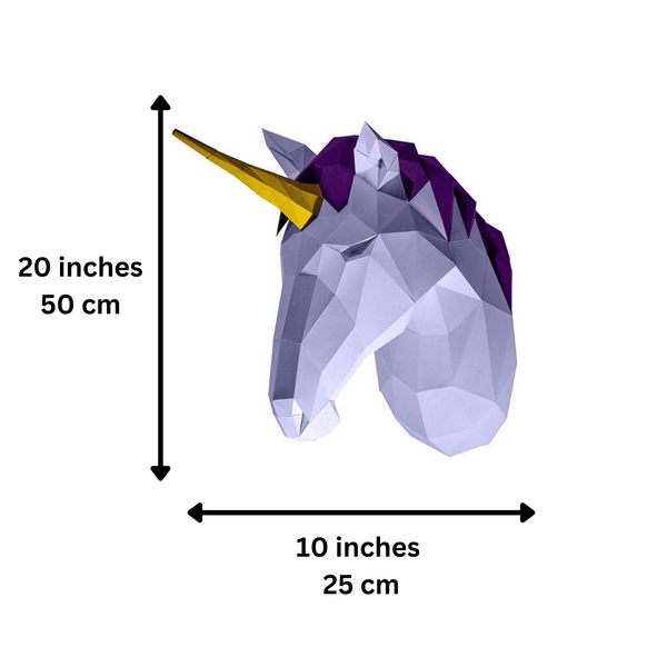 Papercraft World Unicorn Head Wall Mount For Home Decor (DIY Papercraft)