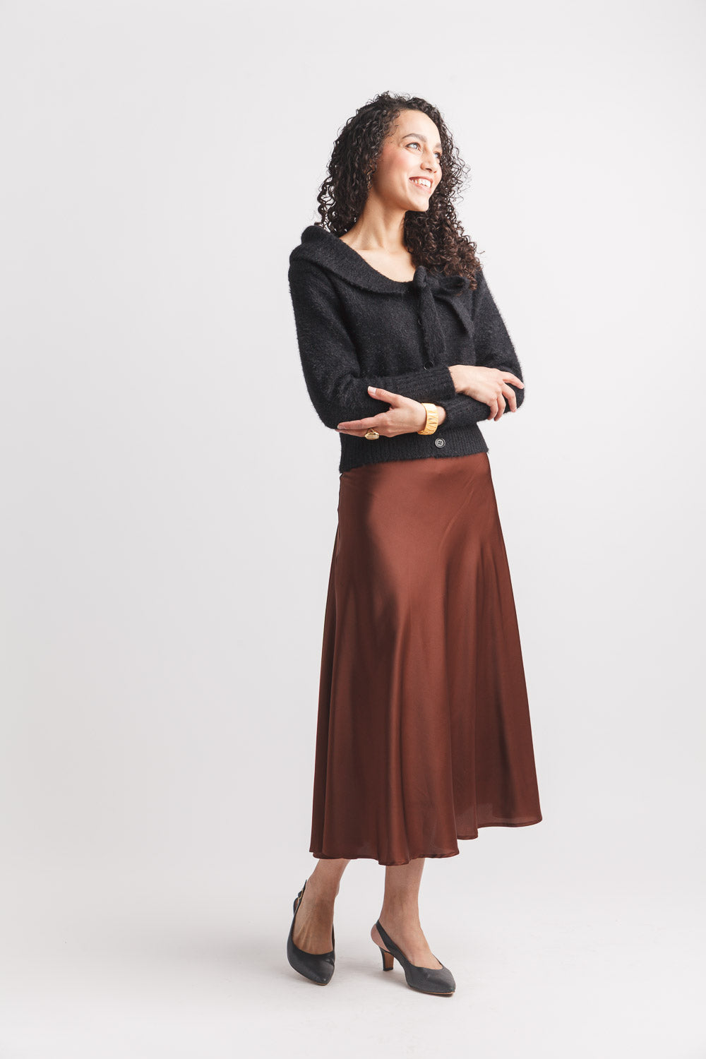 papillon Boat Neck Cropped Cardigan with Bow Detail