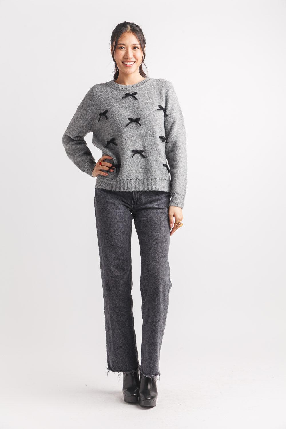 Papillon 3D Bow And Rib Detail Sweater