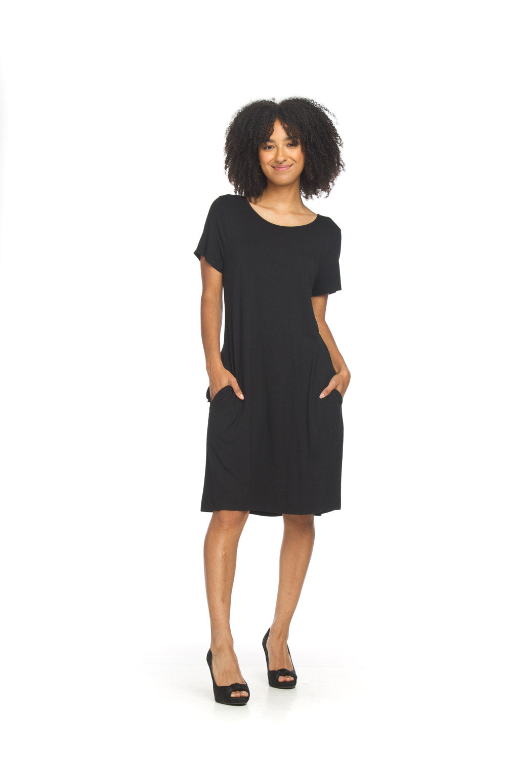 Papillon Bamboo Knit T-shirt Dress With Pockets