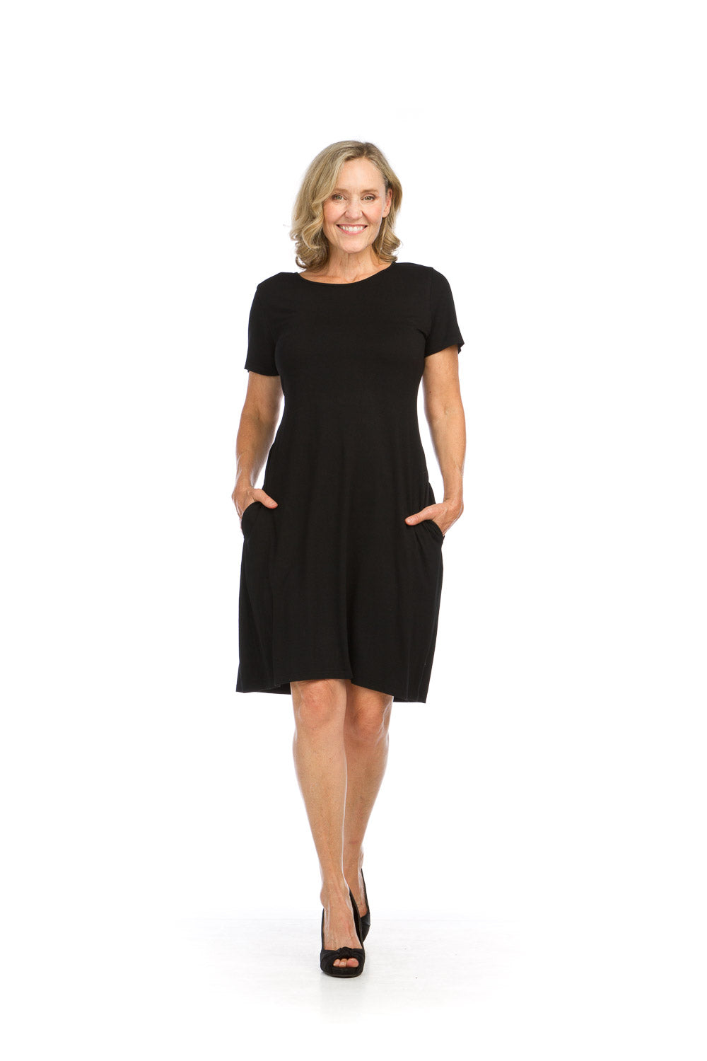 papillon Bamboo Knit T-shirt Dress with Pockets