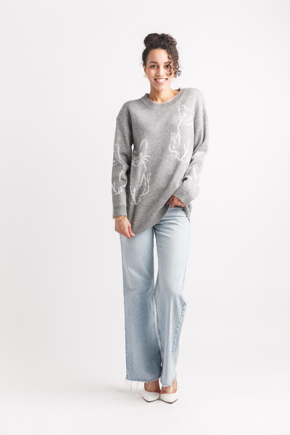 Papillon Cat Pattern Sweater