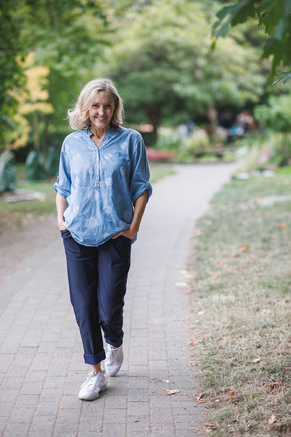 papillon Crinkle Joggers with Drawstring Waist