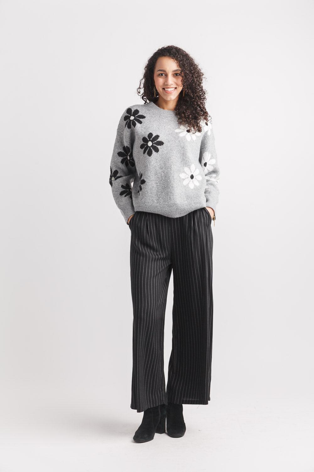 papillon Daisy Knit Intarsia Sweater