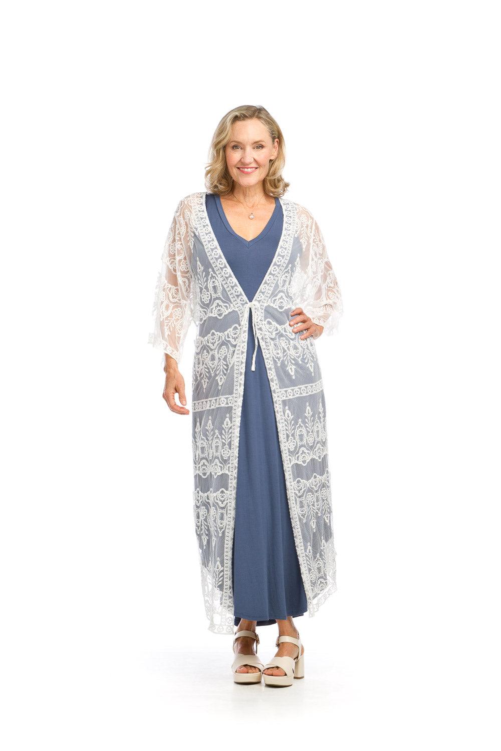papillon Embroidered Floral Duster