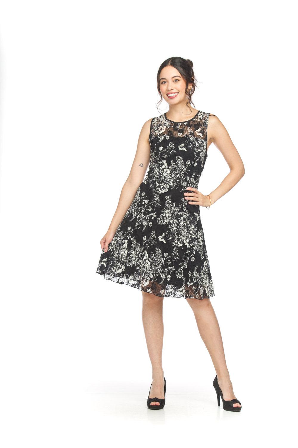 papillon Floor Stretch Lace Panelled Dress