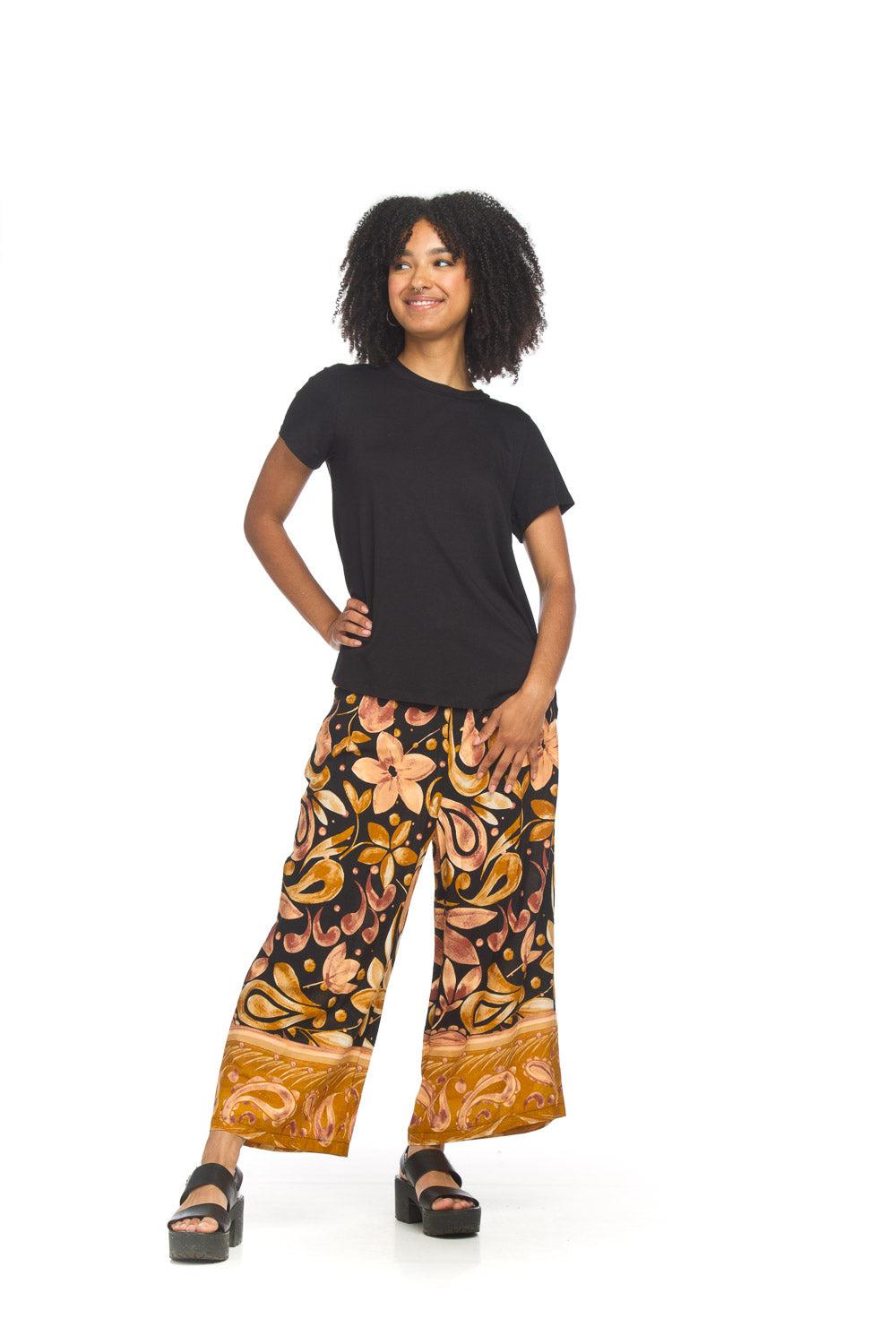 papillon Floral Border Print Pants